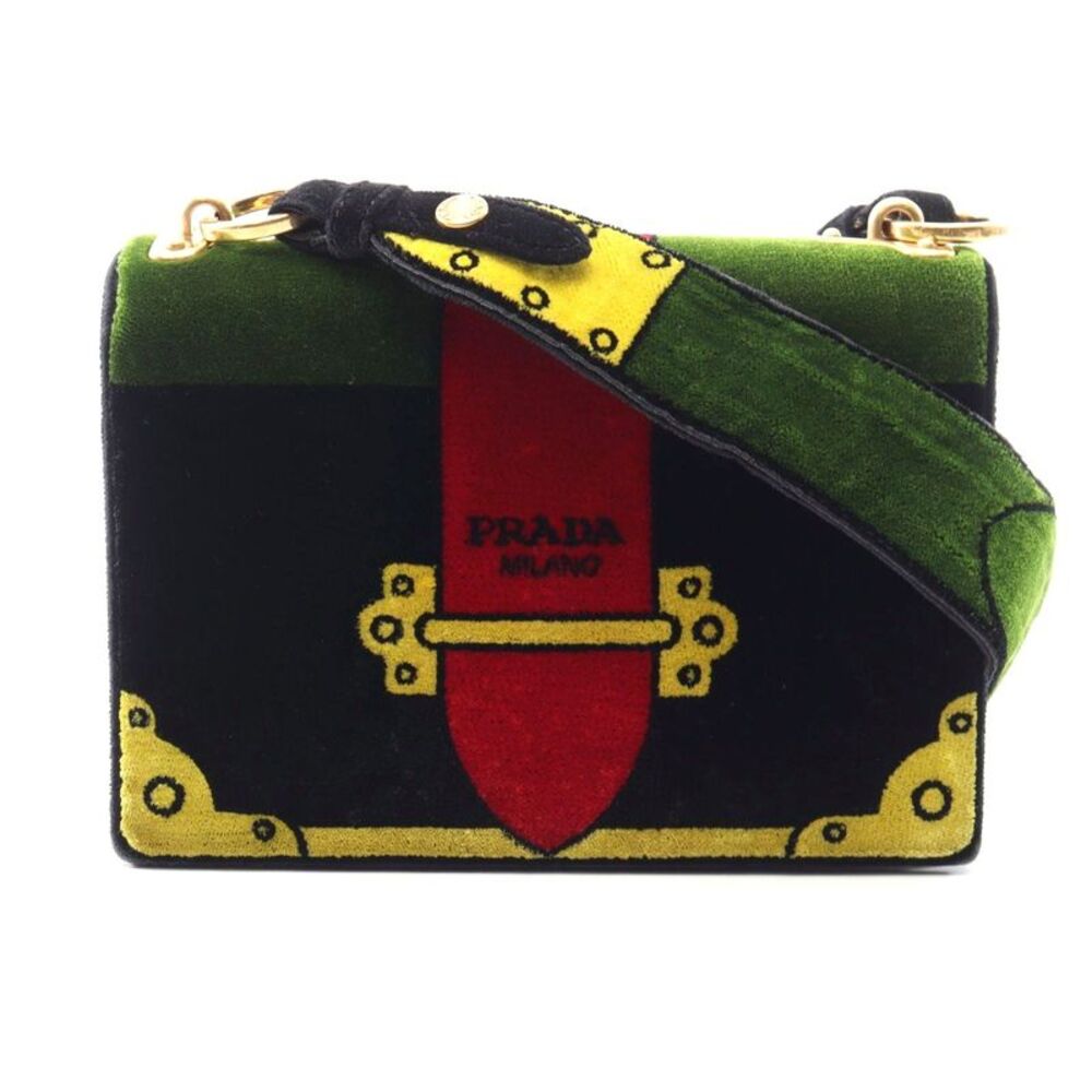 Prada Cahier Fabric Shoulder Bag
